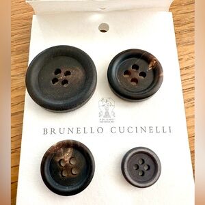 Brunello Cucinelli brown replacement buttons, set of 4